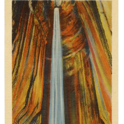 Retro post card image of Ruby Falls 