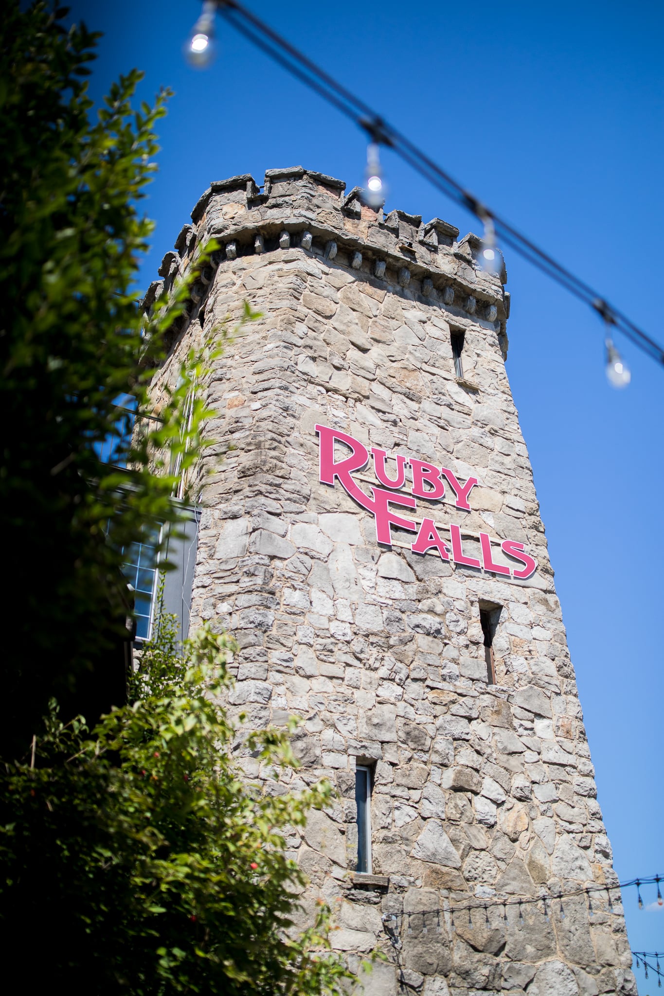 Exterior of the observation tower at Ruby Falls