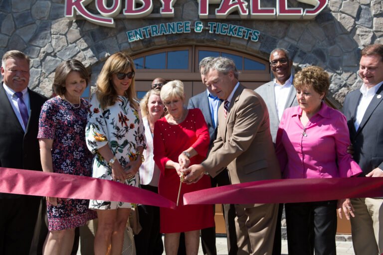 Expansion at Ruby Falls ribbon cutting