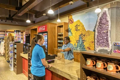 People working in the Ruby Falls gift shop 