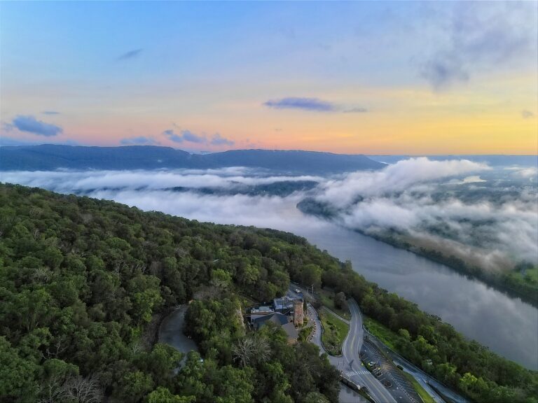 Tennessee River with clouds