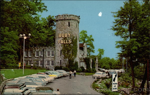 Vintage Ruby Falls postcard