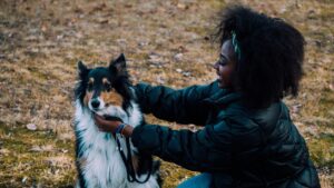 Girl with dog
