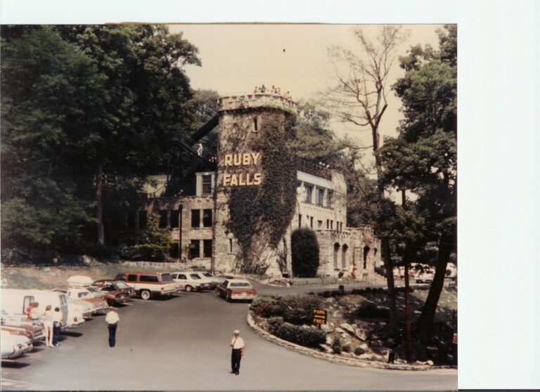Vintage photo of Ruby Falls castle