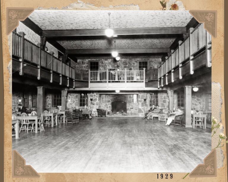 Black and white photo of Ruby Falls Dance Hall