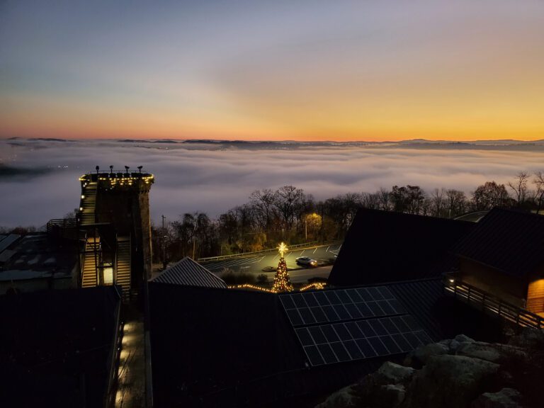 Sunrise view at Ruby Falls