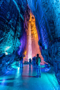 Group of people in Ruby Falls