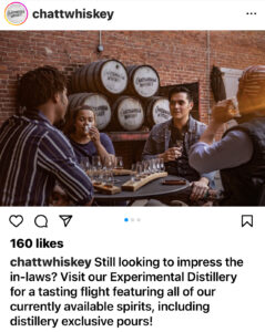 Chattanooga whiskey photo of people doing a tasting