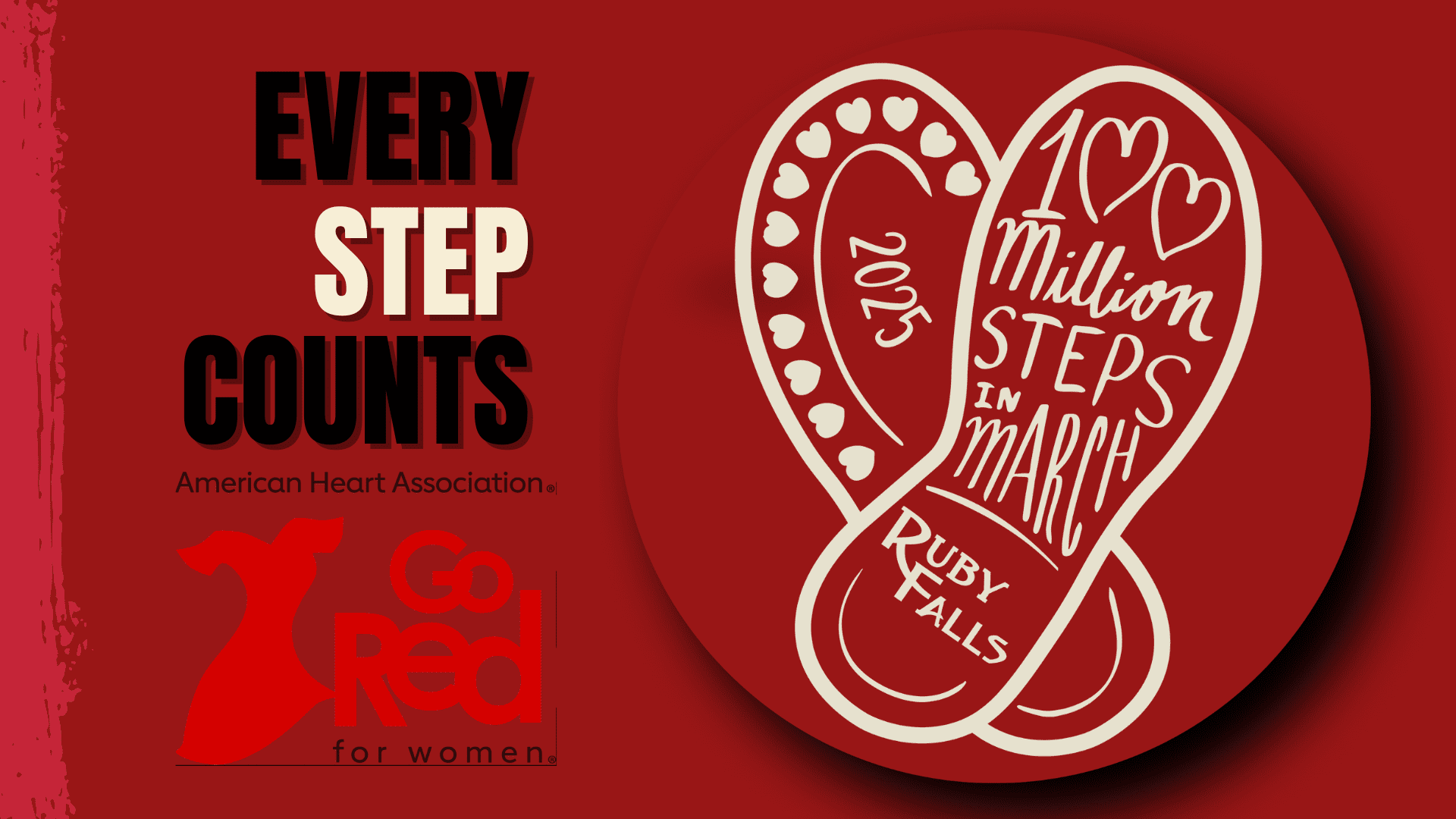 Logo for 100 Million Steps in March