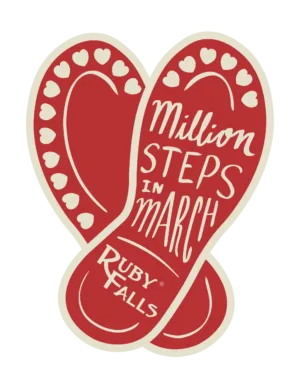 100 Million Steps in March logo.